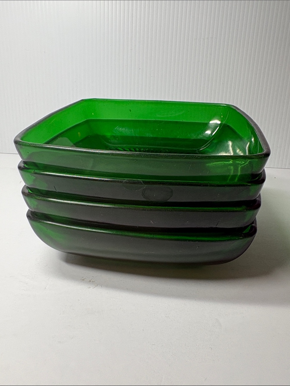 Anchor Hocking Charm Forest Green Glass berry desert Bowls